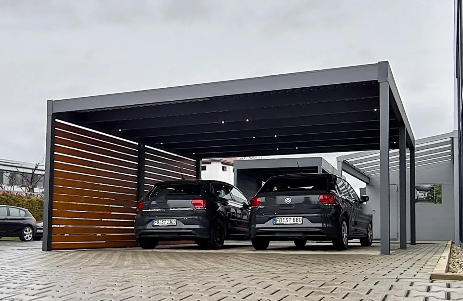 Flachdachcarport